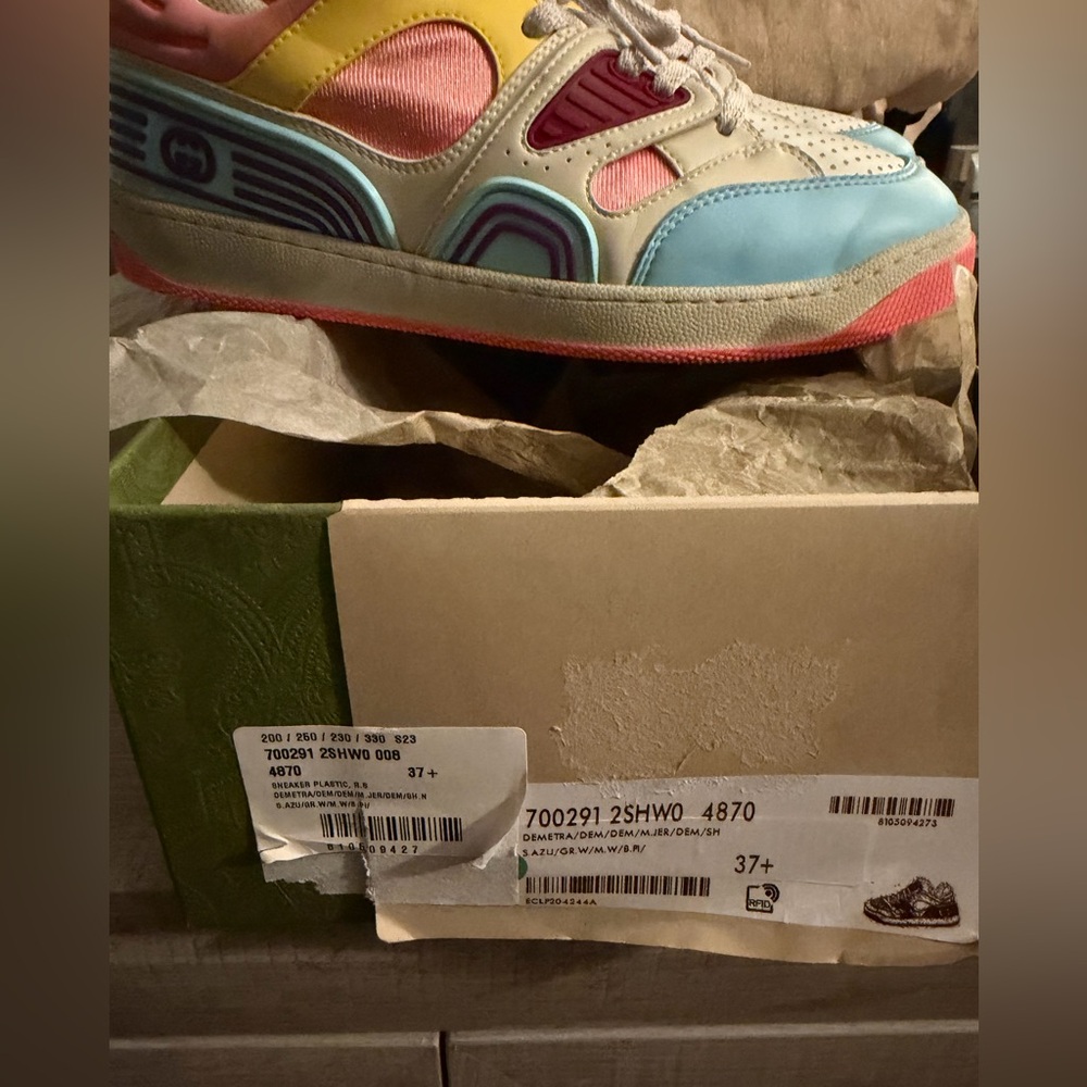 Gucci Basket Low Sneakers in women size 37.5 - Picture 7 of 10